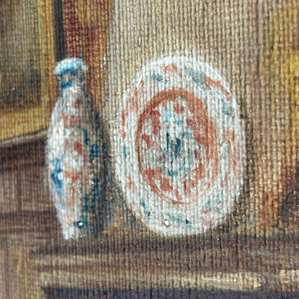 Rustic Interior Oil Painting "Gilded Frame" Original Belgique Artwork Holland Art Shop