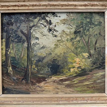 Vintage Landscape Oil Painting "Gilded Frame" Expressive Small Artwork Holland Art Shop