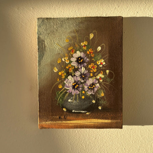 Original Floral Still Life Oil Painting "Flower Arrangement" Small Art