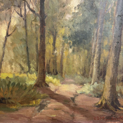 Handcrafted Landscape Oil Painting "Forest Path" Expressive Artwork Holland Art Shop