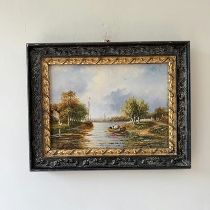Timeless Landscape Oil Painting "Framed Painting" Authentic Small Art Holland Art Shop