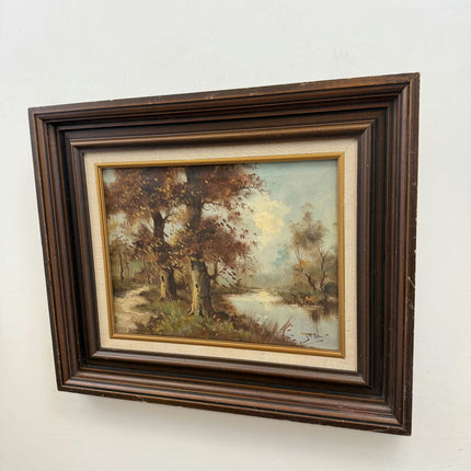 Authentic Landscape Oil Painting "Autumn Trees" Original Art Holland Art Shop
