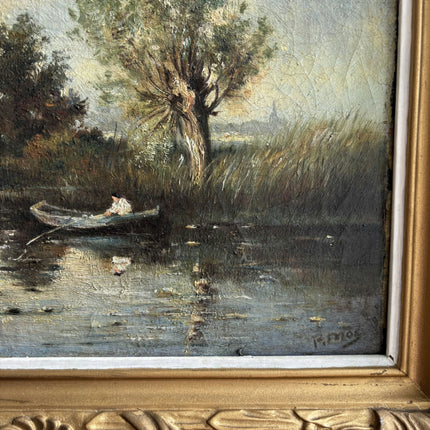 Authentic Landscape Oil Painting "Gilded Frame" Refined Artwork Holland Art Shop