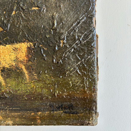 Traditional Animals Oil Painting "Textured Canvas" Rustic Small Artwork Holland Art Shop