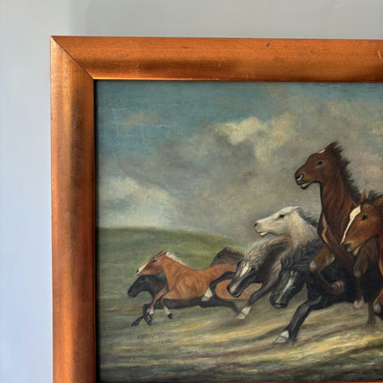 Timeless Animals Oil Painting "Running Horses" Original Artwork Holland Art Shop