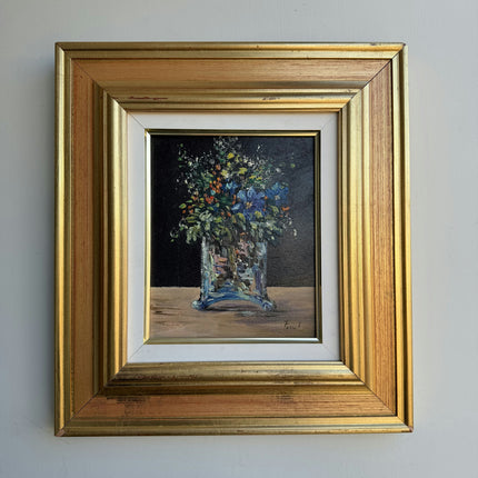 Classic Floral Still Life Oil Painting "Floral Vase" Authentic Small Artwork Holland Art Shop