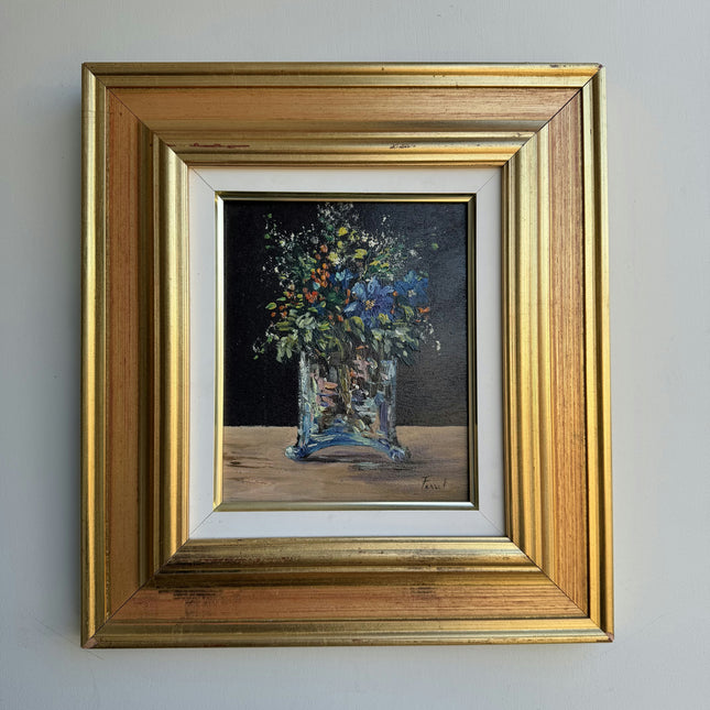 Classic Floral Still Life Oil Painting "Floral Vase" Authentic Small Artwork Holland Art Shop