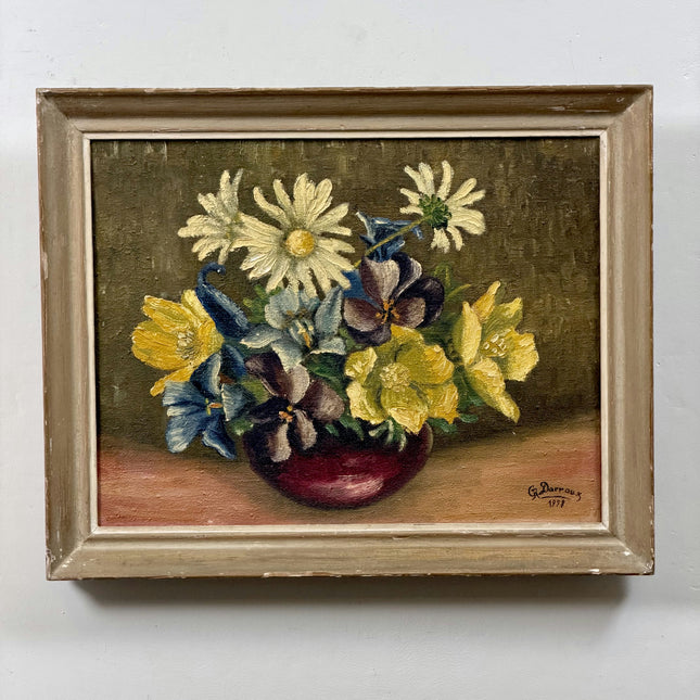 Handcrafted Still Life Oil Painting "White Daisy" Classic Artwork Holland Art Shop