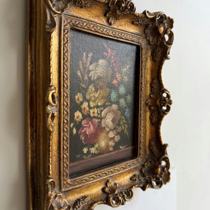 Elegant Still Life Oil Painting "Floral Bouquet" Refined Small Art Holland Art Shop