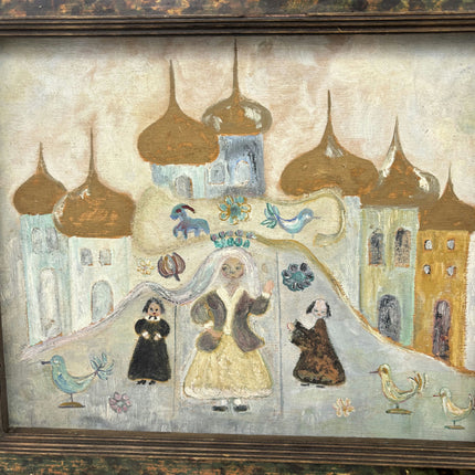 Authentic Figurative Oil Painting "Dome City" Refined Art Holland Art Shop