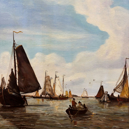 Expressive Seascape Oil Painting "Artist Signature" Authentic Artwork Holland Art Shop