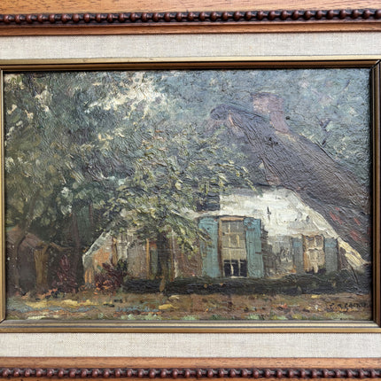 Coenraad Matthias Garms Elegant Landscape Oil Painting "Wooden Frame" Dutch Art Holland Art Shop