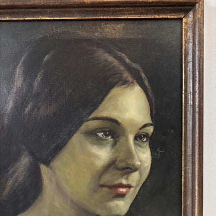 Handcrafted Oil Painting Portrait "Serene Woman" Traditional French Artwork Holland Art Shop