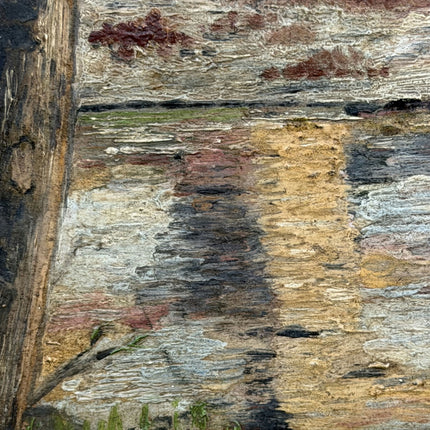 Original Landscape Oil Painting "Stone Bridge" Elegant Small Art Holland Art Shop