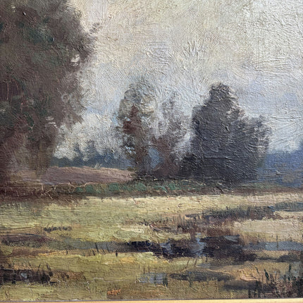 Authentic Landscape Oil Painting "Gilded Frame" Vintage Art Holland Art Shop