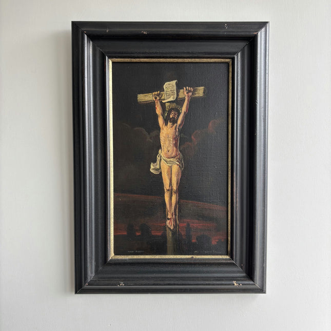 Classic Religious  Oil Painting "Crucified Christ" Authentic Art Holland Art Shop