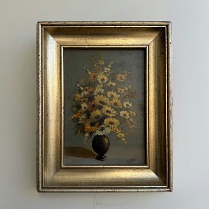 Detailed Floral Still Life Oil Painting "Flower Vase" Rustic Small Artwork Holland Art Shop