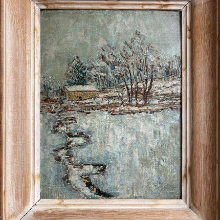 Timeless Winter Landscape Oil Painting "Winter Trees" Refined Belgique Art Holland Art Shop