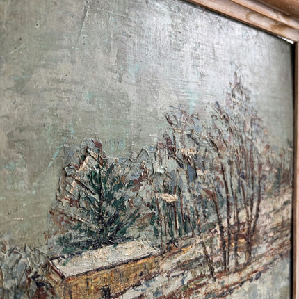 Timeless Winter Landscape Oil Painting "Winter Trees" Refined Belgique Art Holland Art Shop