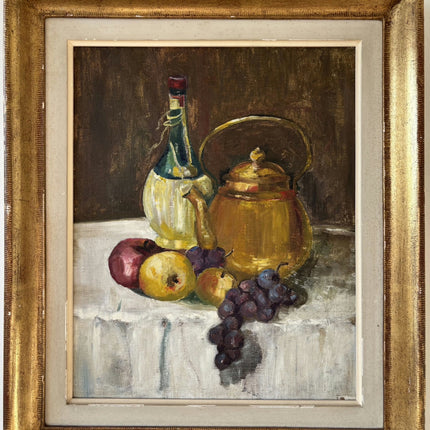 Vintage Still Life "Brass Kettle" Handcrafted Artwork Holland Art Shop