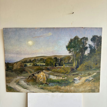 1945 Landscape Oil Painting "Rolling Hills" Art Holland Art Shop