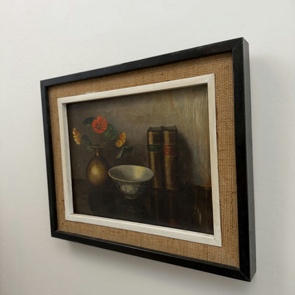 Original Floral Still Life Oil Painting "Brass Vase" Refined Art Holland Art Shop