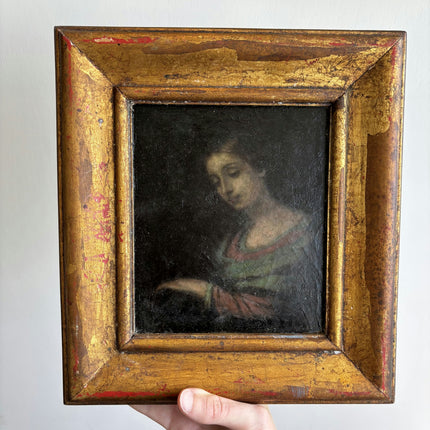 19th Century Antique Portrait Oil Painting "Bearded Man" Spanish Artwork Holland Art Shop