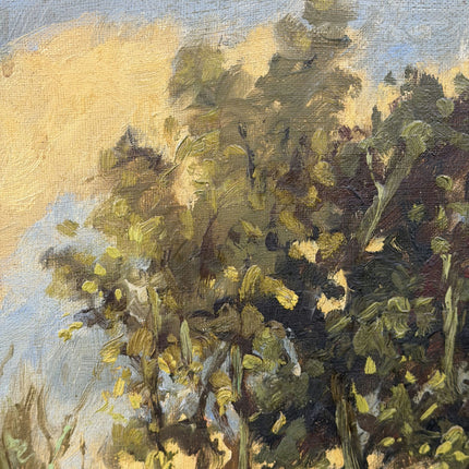 Authentic Landscape Oil Painting "Row Of Trees" Vintage Art Holland Art Shop