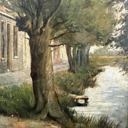 Antique Landscape Oil Painting "Street Tree" Classic Art Holland Art Shop