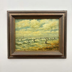 Detailed Seascape Oil Painting "Stormy Sea" Timeless French Artwork Holland Art Shop