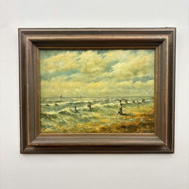 Detailed Seascape Oil Painting "Stormy Sea" Timeless French Artwork Holland Art Shop
