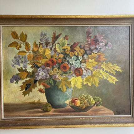 Authentic Still Life Oil Painting "Flower Bouquet" Detailed Large Artwork Holland Art Shop