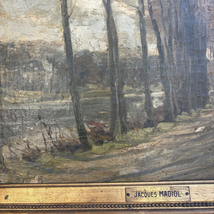 19th Century Antique Landscape Oil Painting "Gilded Frame" Art Holland Art Shop