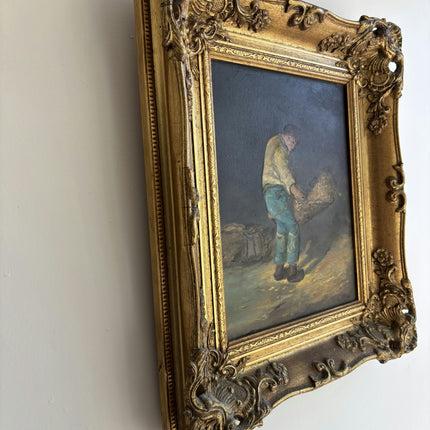 Authentic Figurative Oil Painting "Peasant Man" Expressive Art Holland Art Shop