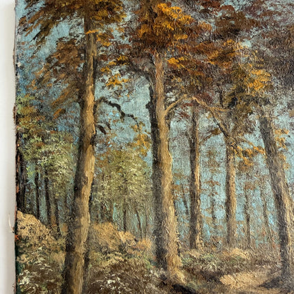 Handcrafted Landscape Oil Painting "Tall Trees" Classic Small Art Holland Art Shop