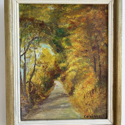 Rustic Landscape Oil Painting "Autumn Path" Original Art Holland Art Shop