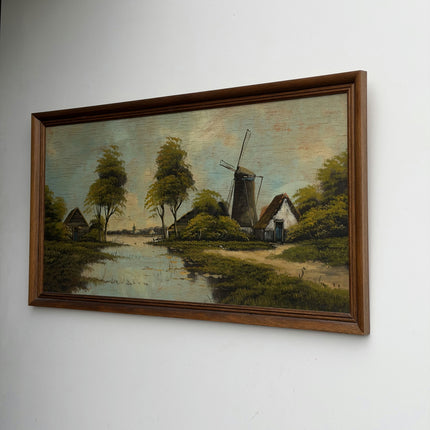 Vintage Landscape Oil Painting "Framed Painting" Handcrafted Large Art Holland Art Shop