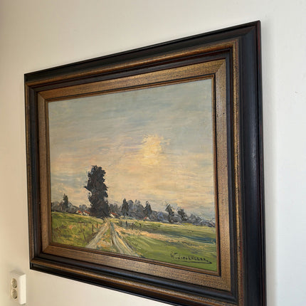 Impressionistic Oil Painting Landscape "Fields" Fine Large Sized Artwork Holland Art Shop