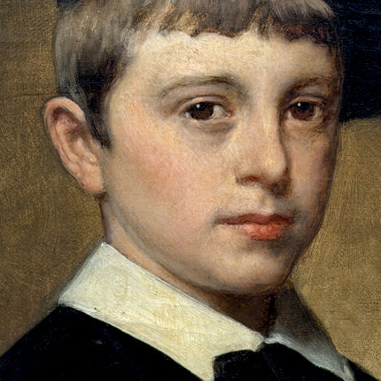 Petrus van Havermaet 1884 Antique Portrait Oil Painting of "René Hendrikx" Artwork Holland Art Shop