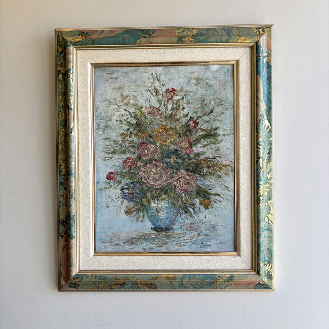 Expressive Floral Still Life Oil Painting "Flower Bouquet" Traditional Artwork Holland Art Shop