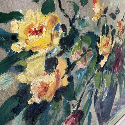 Expressive Floral Still Life Oil Painting "Flower Vase" Large Artwork Holland Art Shop