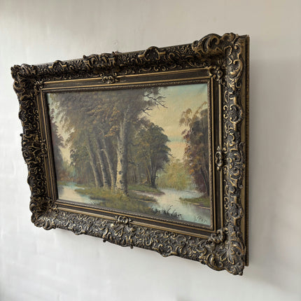 Elegant Landscape Oil Painting "Birch Trees" Timeless Large Artwork Holland Art Shop