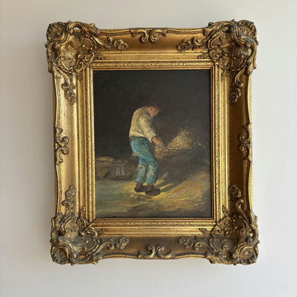 Authentic Figurative Oil Painting "Peasant Man" Expressive Art Holland Art Shop