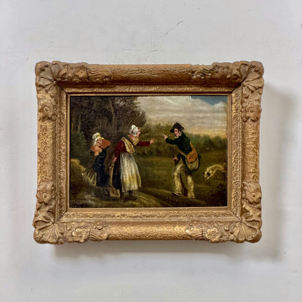 Expressive Scenery Oil Painting "Peasant Woman" Rustic Small Artwork Holland Art Shop