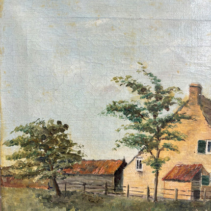 Rustic Farm Oil Painting "Thatched Cottage" Classic Art Holland Art Shop