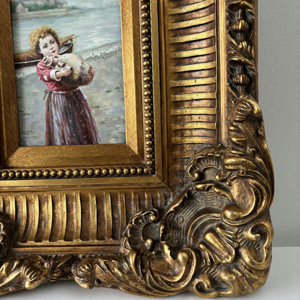 Expressive Portrait Oil Painting "Man HoldingFrame" Classic Artwork Holland Art Shop