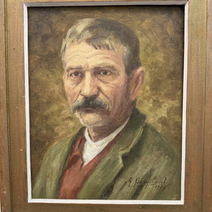 Authentic Portrait Oil Painting "Painted Frame" Expressive Small Art Holland Art Shop