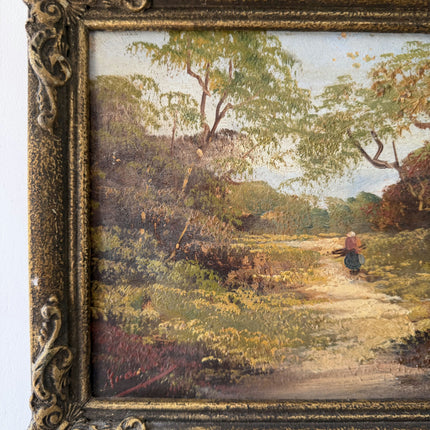 Timeless Landscape Oil Painting "Ornate Frame" Detailed Small Art Holland Art Shop
