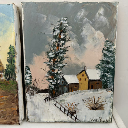 Original Landscape Oil Painting "Thatched Cottage" Classic Small Art Holland Art Shop