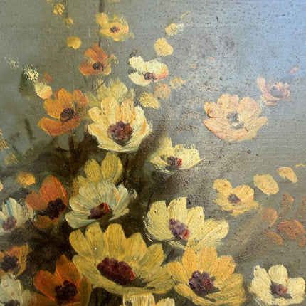 Detailed Floral Still Life Oil Painting "Flower Vase" Rustic Small Artwork Holland Art Shop